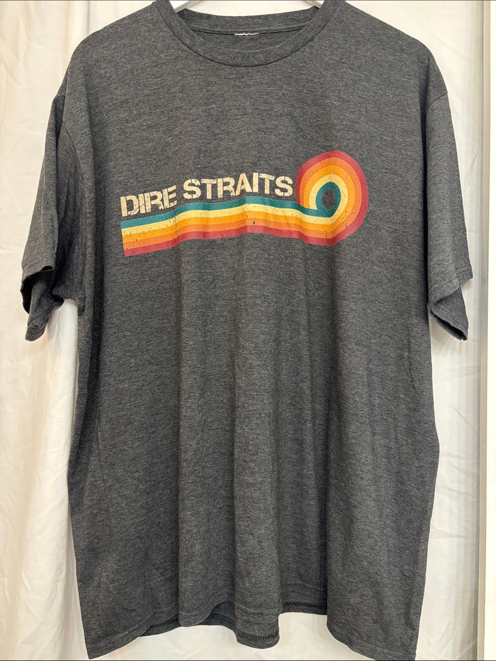 Dire Straits Vintage Style Retro Rainbow T-Shirt